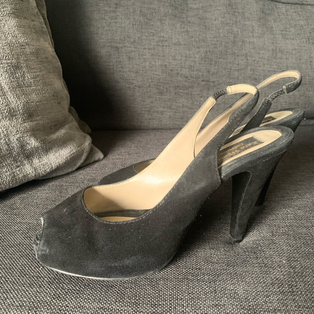 Vintage Zara Black Slingback Heels